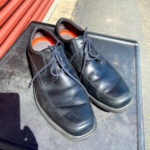 Rockport A13013 Mens Black Leather Lace Up Low Top Oxford Dress Shoes Size 11.5